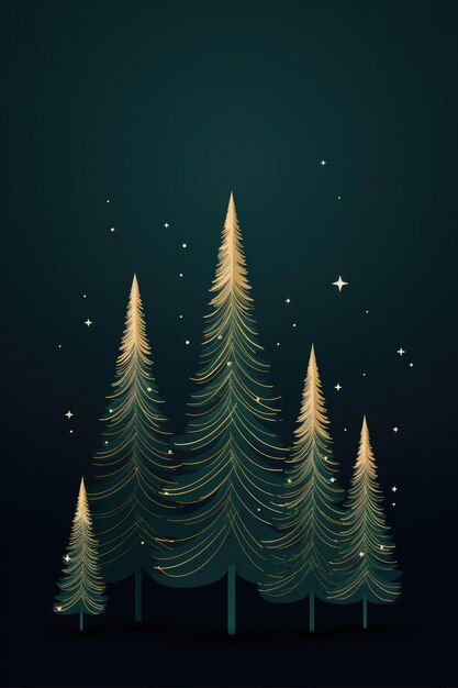 Weihnachtsbaum-Papierkunst-Illustration Froher Weihnachten-Banner-Hintergrund Generativ ai