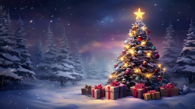 Weihnachtsbaumdekoration HD 8K Wallpaper Stock Photographic Image