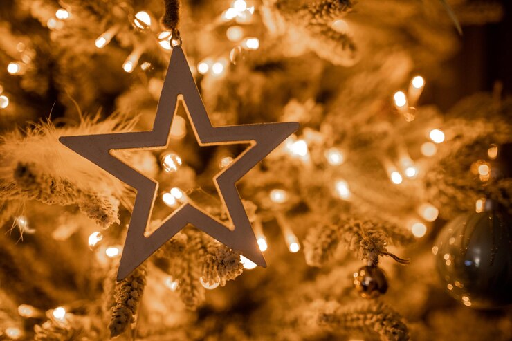Foto weihnachtsbaumschmuck aus holz
