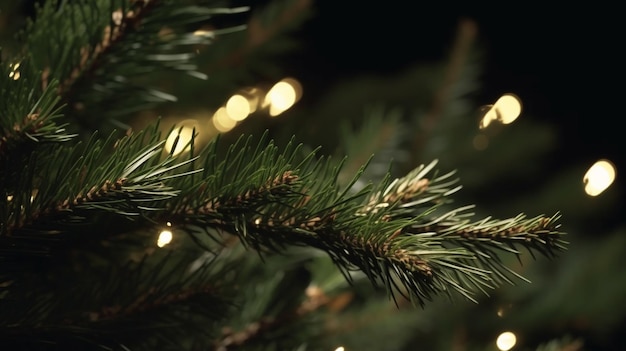 Weihnachtsbaumzweige auf schlichtem Hintergrund