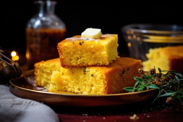 Weihnachtsbutter-Honig-Maisbrot