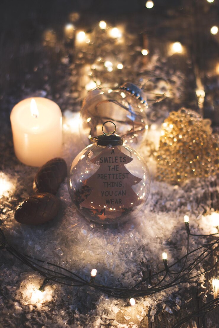 Foto weihnachtsdekoration auf dem tisch