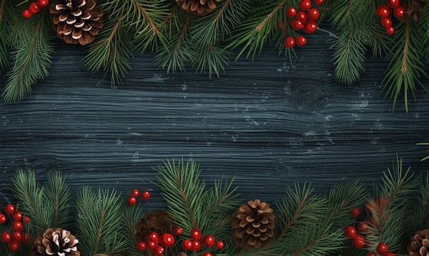 Weihnachtsdekoration mit leerer Vorlage Hintergrund kreatives Bild