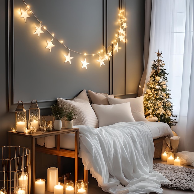 Weihnachtsdekorationen für das Schlafzimmer