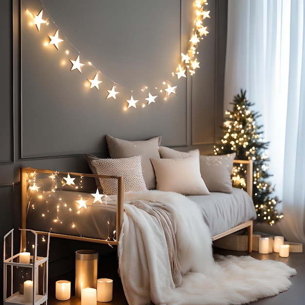 Weihnachtsdekorationen für das Schlafzimmer