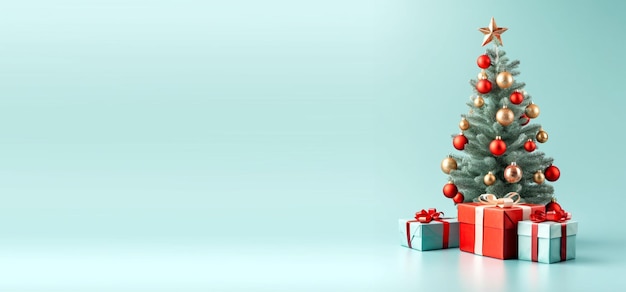 Weihnachtsdekorationsbanner mit Kopierraumhintergrund