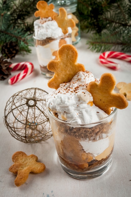 Weihnachtsdessert, lustige Ingwer-Kleinigkeit