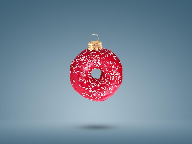 Weihnachtsdonut Neujahrskonzept