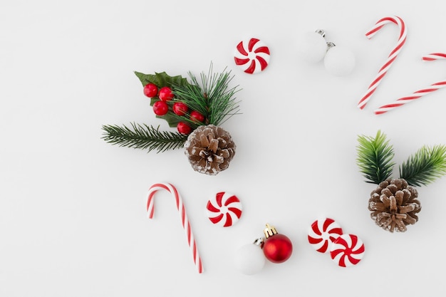Weihnachtsfestliche Flatlay