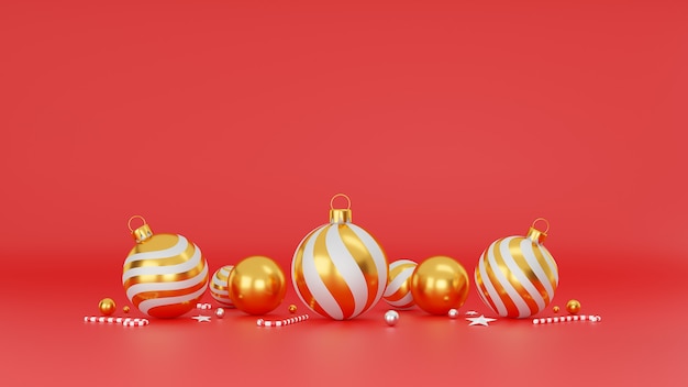 Weihnachtsfestschmuck 3d Illustration