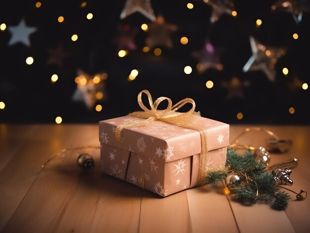 Weihnachtsgeschenkbox dekoriert