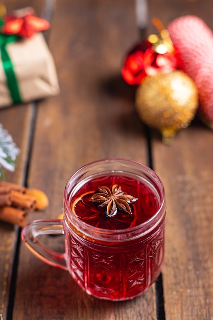 weihnachtsglühwein feiern das neue jahr gemütlich frische portion heißes getränk süßes getränk mahlzeit snack