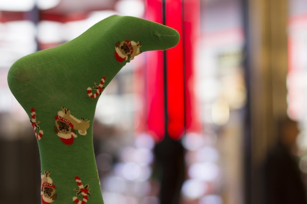 Weihnachtsgrüne Socke