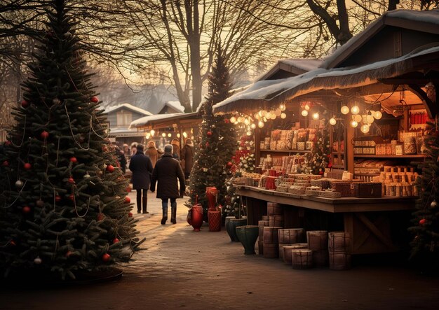 Foto weihnachtskarte urlaubsatmosphäre vorbereitung auf das neue jahr