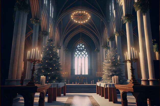 Weihnachtskonzept Anbetung und Lob Gottes 3DRender