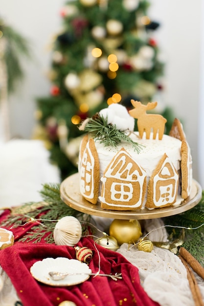 Weihnachtskuchen mit Lebkuchen