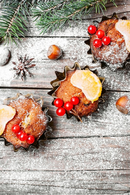 Weihnachtskuchen-Nachtisch