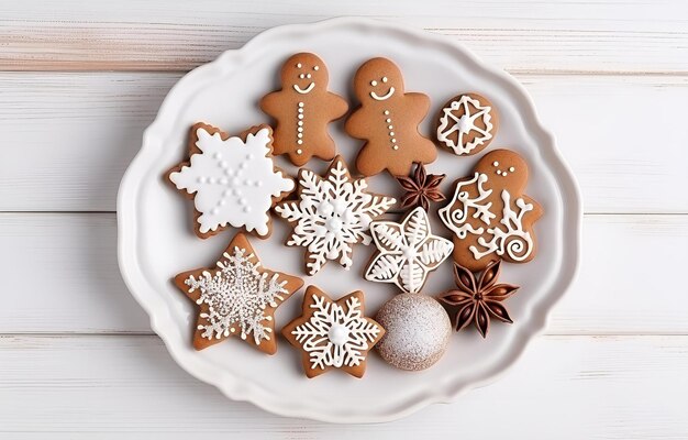 Weihnachtskuchen-Schneider und Gingerbread-Teig kochen auf Weiß