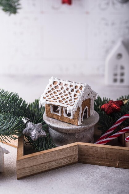 Weihnachtslebkuchenhaus Festliche Plätzchen