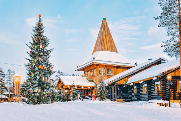 Weihnachtsmann-Büro im Weihnachtsmanndorf in Rovaniemi in Lappland in Finnland.