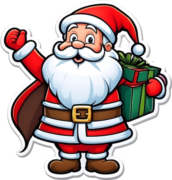 Weihnachtsmann Cartoon-Icon niedliche Weihnachts-Iconen Feierliche Symbole Ferienzeit Weihnachtsdekorationen