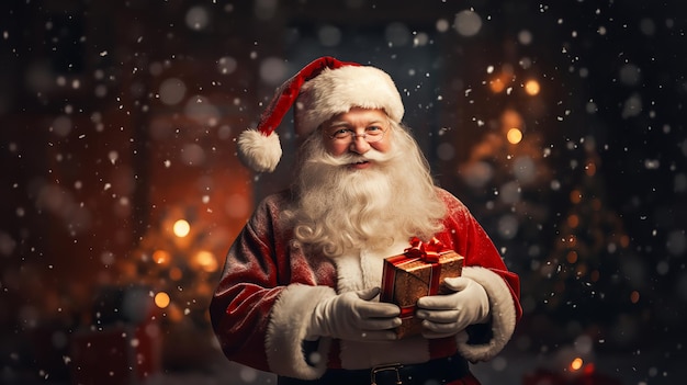 Weihnachtsmann mit Geschenken Generative Ai