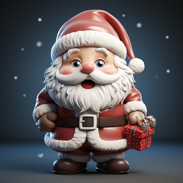 Weihnachtsmann-Weihnachtssymbol isolierte 3D-Renderdarstellung