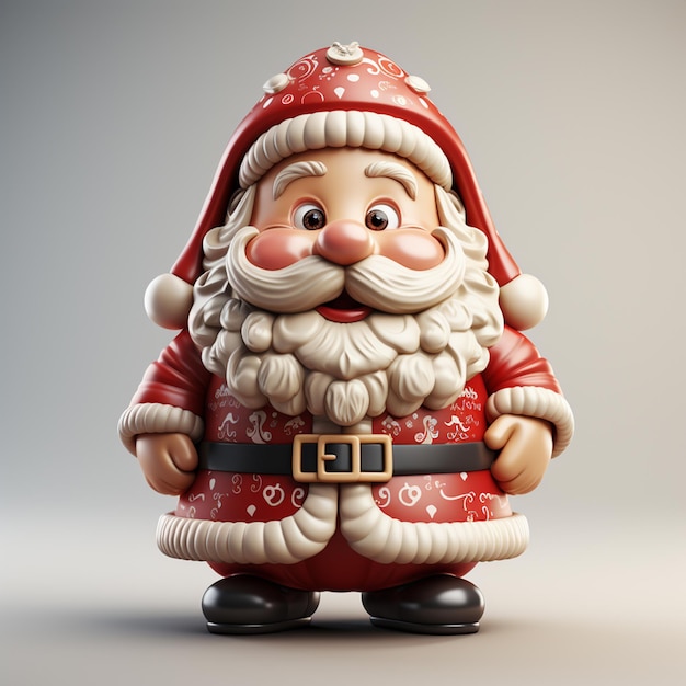 Weihnachtsmann-Weihnachtssymbol isolierte 3D-Renderdarstellung