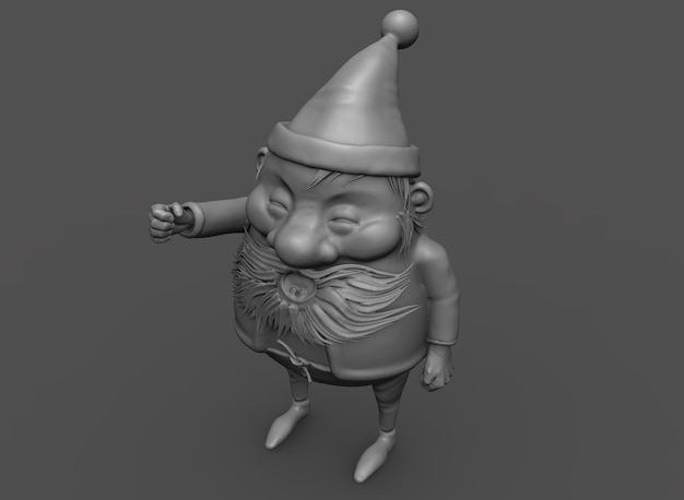 Weihnachtsmann zum Malen auf dem Hintergrund 3Rendering