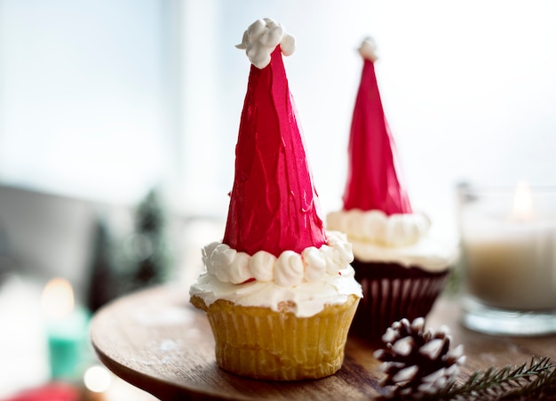 Weihnachtsmütze Cupcakes