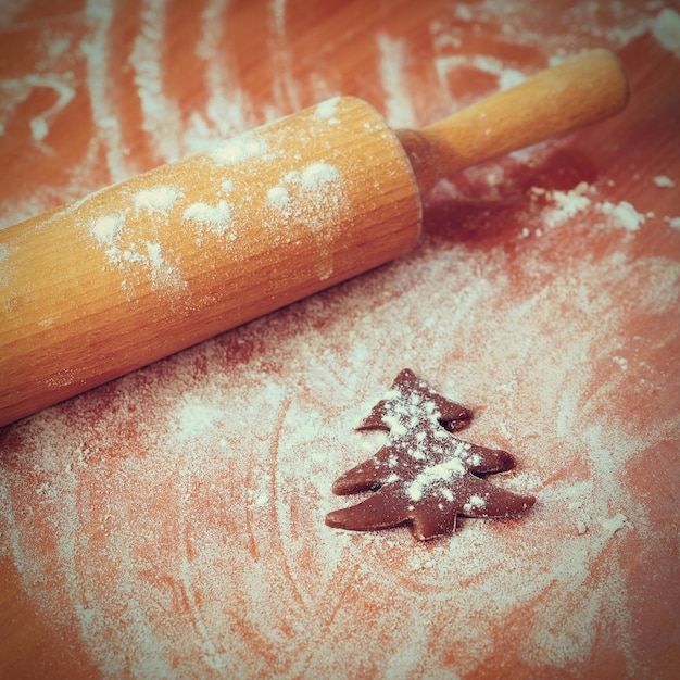 Weihnachtsplätzchen-Lebkuchen Zubereitung zum Backen hausgemachter traditioneller Süßigkeiten für die Weihnachtsfeiertage in der Tschechischen Republik