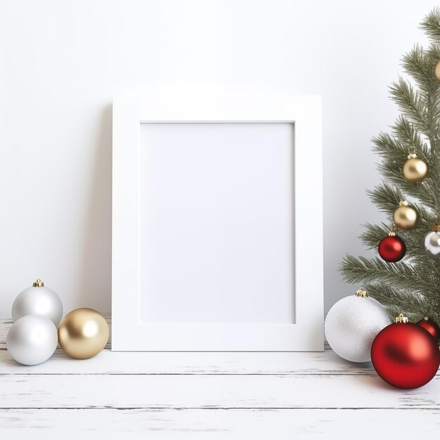 Weihnachtsrahmenmockup Wandkunstmockup Ferienrahmenmockup Holzmockuprahmen Festrahmenmockup