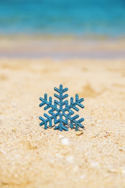 Weihnachtsschmuck am Strand