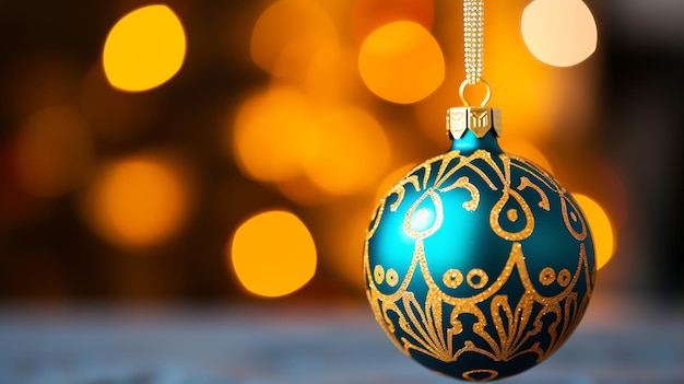 Weihnachtsschmuck auf Bokeh-Hintergrund Neujahrskonzept