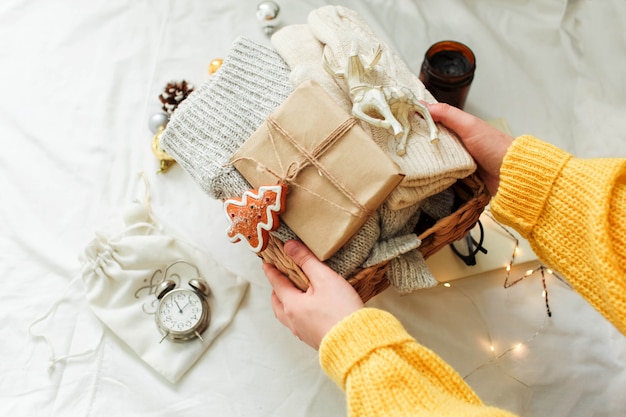 Foto weihnachtsschmuck und geschenk