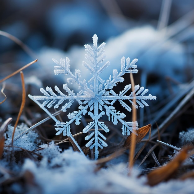 Weihnachtsschneeflocke süßes Wetter Schnee Hintergrundbild Ai generierte Kunst