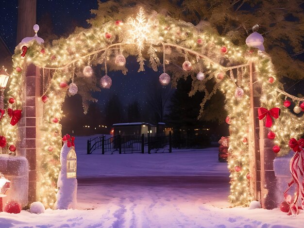 Foto weihnachtsschneeflocke und schnee-hintergrund