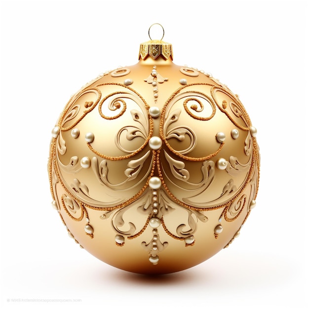 Weihnachtsschneeflocken mit goldenem Ball