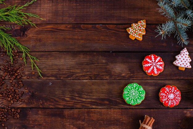 Weihnachtsselbst gemachte Lebkuchenplätzchen