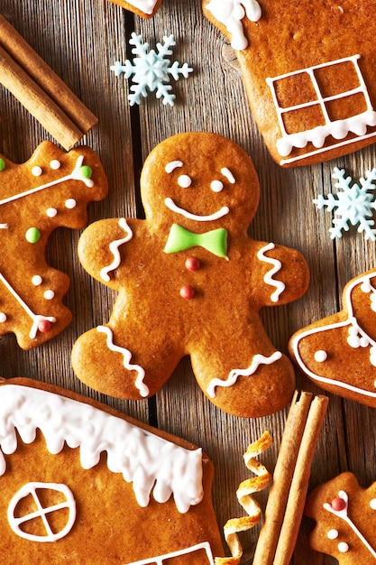 Weihnachtsselbst gemachte Lebkuchenplätzchen