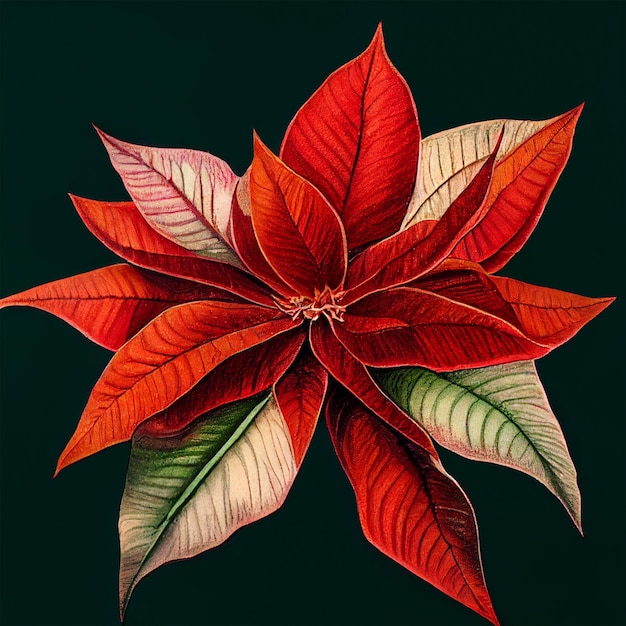 Weihnachtsstern-Blume-Illustration