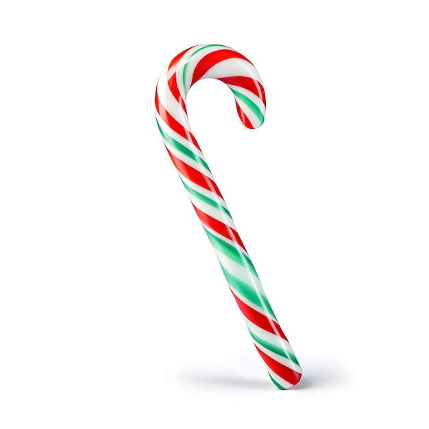 Weihnachtssüßigkeiten mit roten, grünen und weißen Streifen