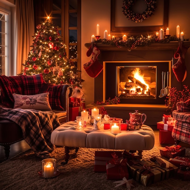 Weihnachtstapeten für das Wohnzimmer