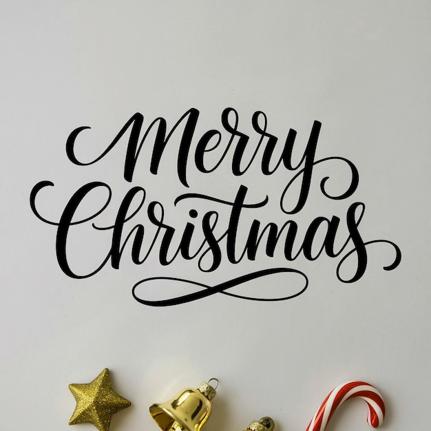 Weihnachtstext Kalligraphie Vektorillustration