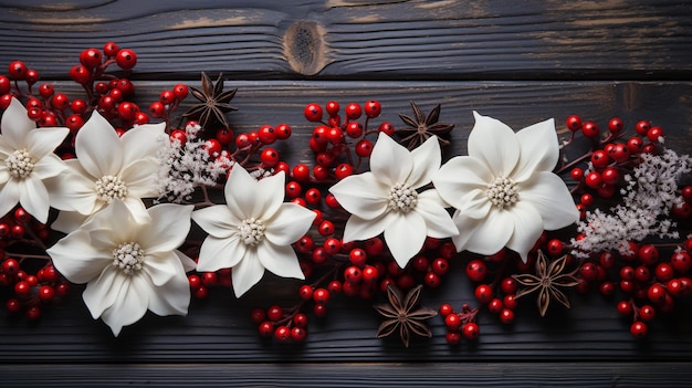 Foto weihnachtsvektorrahmen mit weihnachtsstern handgezeichneter skizze