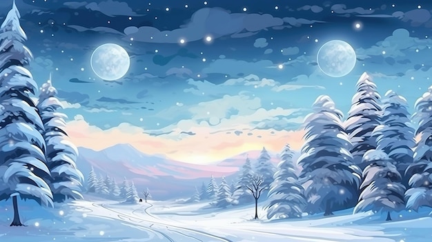 Weihnachtswinterlandschaft