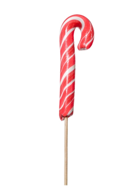 Weihnachtszuckerstange am Stock