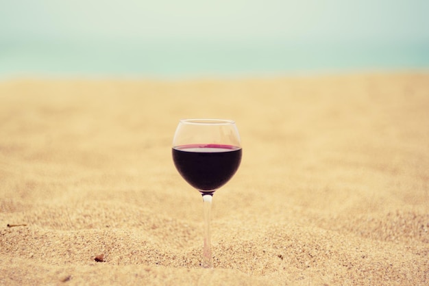 Wein auf dem Sand