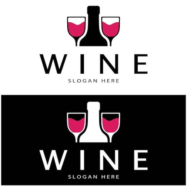 Foto wein-logo-design-vorlage, vektorgrafik von symbol, vektorgrafik