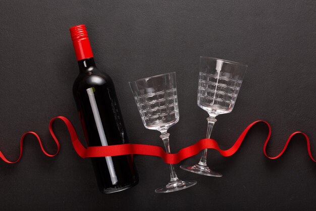 Wein und Valentinstag Geschenk.